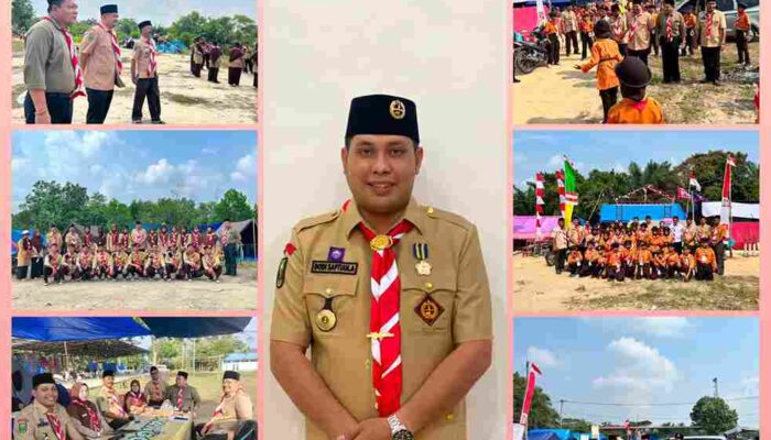 42 Tenda dari 21 Sekolah Berdiri di Bumi Perkemahan Ninik Semundam, Robi Ardelino Buka Perkemahan Besar Pramuka Bandar Petalangan