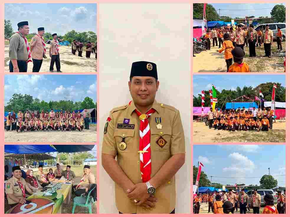 Suasana pembukaan Perkemahan Besar Penggalang dan Penegak di Bumi Perkemahan Ninik Semundam, Pelalawan.