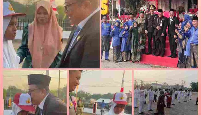 H.M. Bakri Terharu! Nagita Anggraini Datang Seorang Diri Saat Penurunan Bendera hingga Menangis