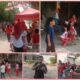 Suasana keseruan perlombaan warga Warga Perumahan Griya City Sorek saat mengikuti rangkaian perlombaan tradisional dalam perayaan HUT ke-81 Kemerdekaan RI, Senin (17/8/2026).