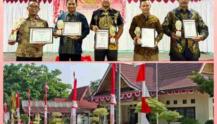 Gotong Royong Berbuah Manis, Kantor Desa Tanjung Beringin Sabet Juara 1 Lomba Kebersihan