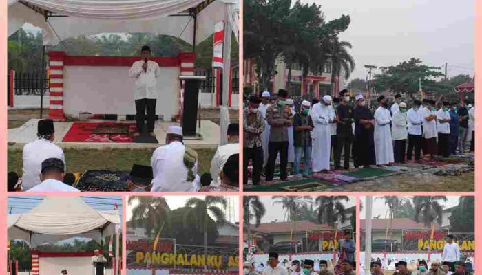 Pelalawan Serentak Salat Istisqa di Tengah Kepungan Asap, Plt Camat Pangkalan Kuras Rudiyanto SE, MM Ajak Warga: Jangan Bakar Lahan!
