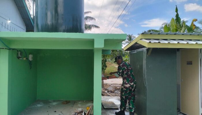 Hari Libur Tak Jadi Alasan, Satgas TMMD Kodim 0208/Asahan Pastikan Air Bersih Siap Dinikmati Warga