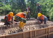 Satgas TMMD Ke-129 Kodim 0102/Pidie Perkuat Struktur Jembatan, Pemasangan Bekisting Box Culvert Dikebut Demi Akses Masyarakat