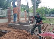 Solusi Nyata Kebutuhan Warga, Satgas TMMD Ke-129 Kodim 0102/Pidie Ngebut Bangun Sanitasi Layak di TPU Blang Cot