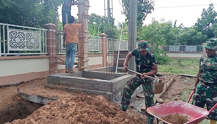 Solusi Nyata Kebutuhan Warga, Satgas TMMD Ke-129 Kodim 0102/Pidie Ngebut Bangun Sanitasi Layak di TPU Blang Cot