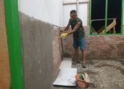 Lembur Hingga Larut Malam, Satgas TMMD Ke-129 Kebut Penyelesaian RTLH Milik Umar Amin