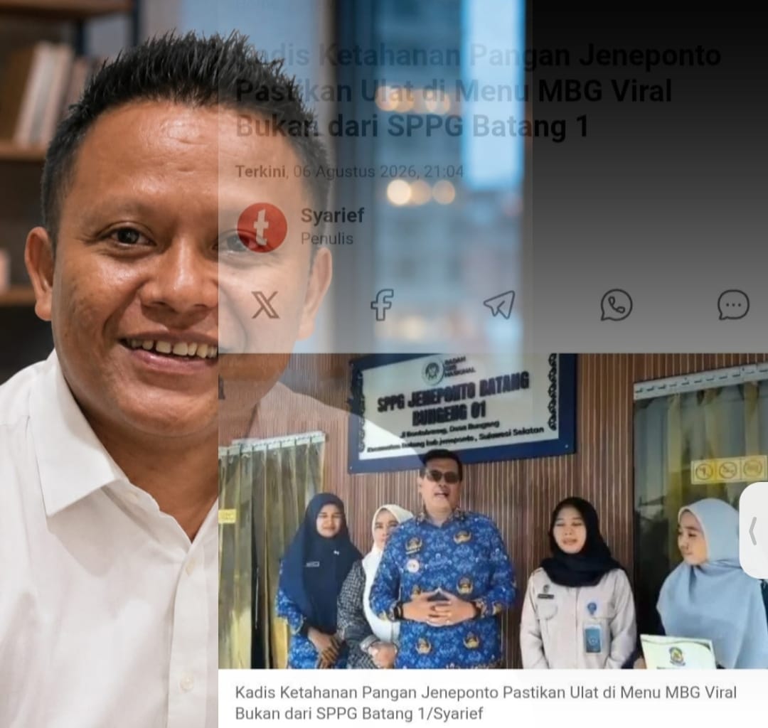 Kantor DPRD Kabupaten Jeneponto tempat Fraksi Revolusi Keadilan melontarkan kritik dan desakan uji lab terkait kasus dugaan makanan MBG berulat.