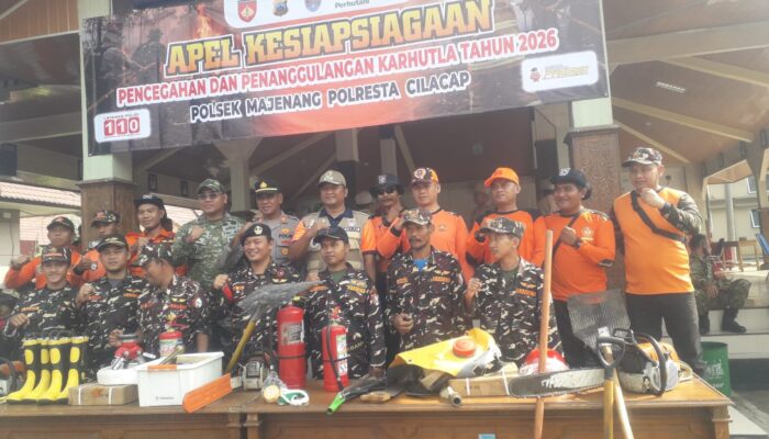 Siaga Karhutla 2026! Kecamatan Majenang Cilacap Gelar Apel Gabungan Cegah Kebakaran Hutan