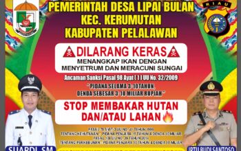 Pemerintahan Desa Lipai Bulan Kecamatan Kerumutan Keluarkan Peringatan Keras: Stop Setrum Ikan dan Bakar Lahan!