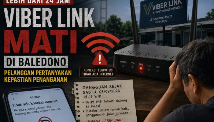 Lebih dari 24 Jam Viber Link Mati di Baledono, Pelanggan Pertanyakan Kepastian Penanganan