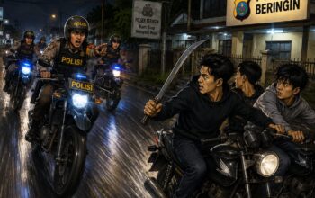Polsek Beringin Amankan 3 Orang Remaja Diduga Kawanan Geng Motor Bersenjata