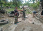 Finishing TMMD ke-129: Tim Teknisi Satgas Kodim 0102/Pidie Pasang Instalasi Listrik di Lokasi MCK Lhok Panah