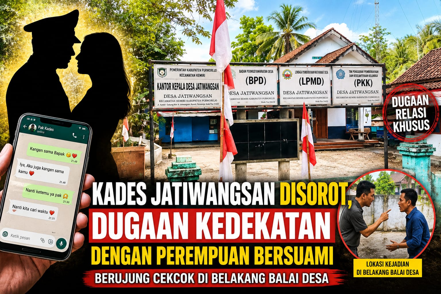 Kompleks Balai Desa Jatiwangsan, Kecamatan Kemiri, Kabupaten Purworejo.