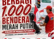 Sinergi Bersama TNI-Polri, Ketua Umum RAJE Bagikan 1.000 Bendera Merah Putih Sambut HUT RI ke-81 di Area Gladak Kembar Jember