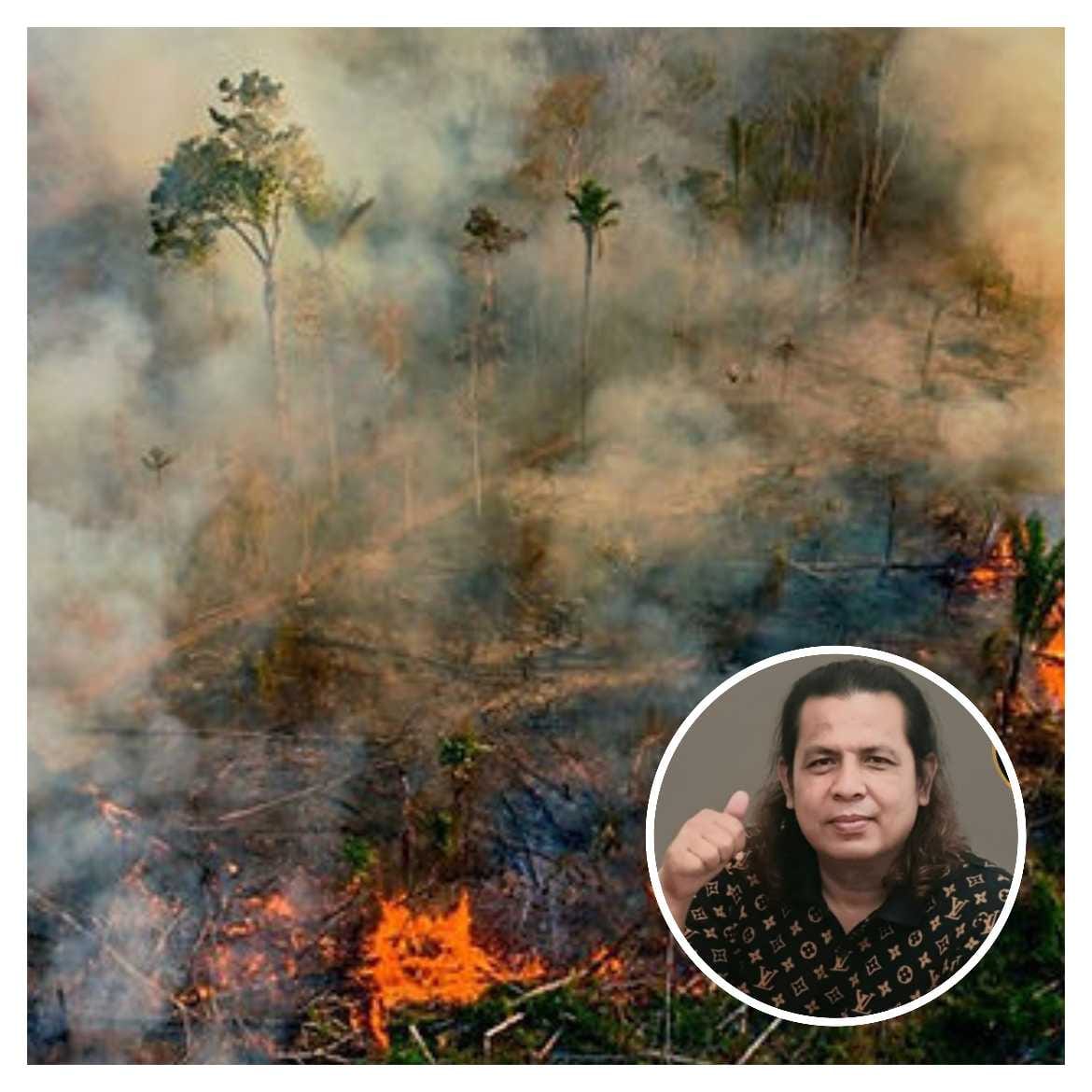 Ilustrasi penanganan karhutla dan perlindungan lahan gambut di Riau oleh aliansi lingkungan.