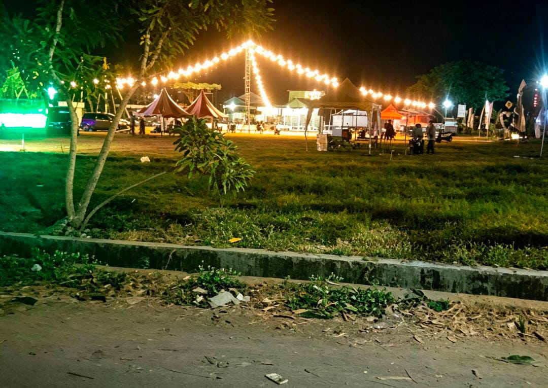 Lokasi rencana pasar malam di Desa Bontokassi, Kecamatan Galesong Selatan, Takalar.