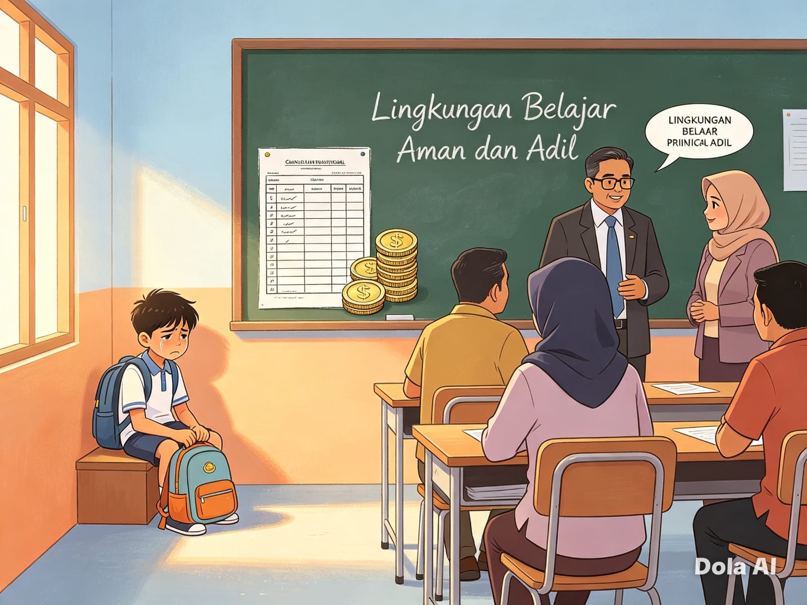 Ilustrasi lingkungan sekolah dasar di Purworejo.