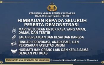 Mabes Polri Imbau Aksi 27 Agustus Berlangsung Damai, Kedepankan Dialog dan Ketertiban Umum
