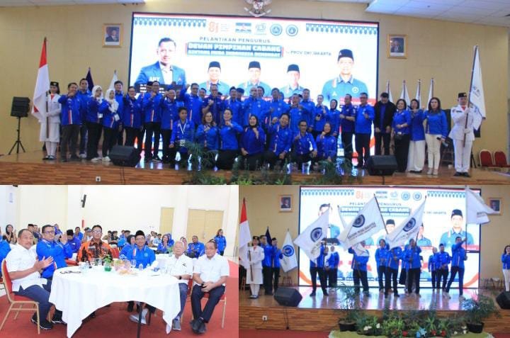 Pengurus DPD BMI DKI Jakarta bersama ketua lima DPC usai prosesi pelantikan di Hotel Naraya, Jakarta.