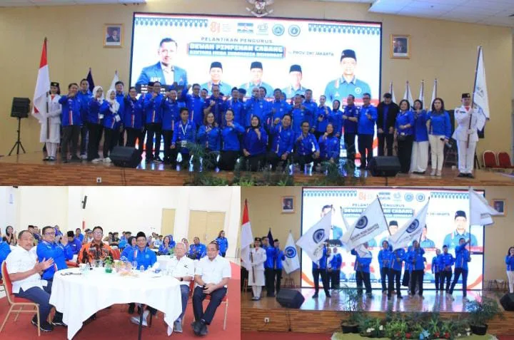 Pengurus DPD BMI DKI Jakarta bersama ketua lima DPC usai prosesi pelantikan di Hotel Naraya, Jakarta.
