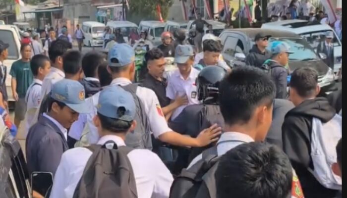 Keributan Pelajar Gegerkan Jam Pulang Sekolah di Cilaku Cianjur, Polisi Gerak Cepat Lakukan Penanganan