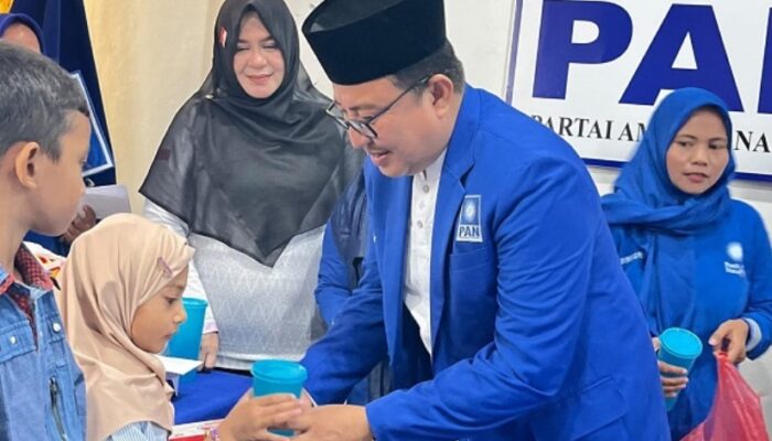 Harlah PAN ke-28 di Pelalawan, H.M Bakri Hadirkan Kebahagiaan Bersama Anak Yatim