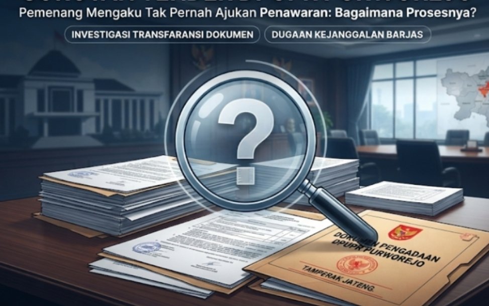 Gedung perkantoran Pemkab DPUPR Purworejo yang menjadi pusat sorotan terkait polemik tender proyek.