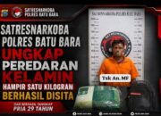 Polres Batu Bara Ungkap Peredaran Ketamin Hampir 1 Kilogram, Seorang Pria 29 Tahun Ditangkap