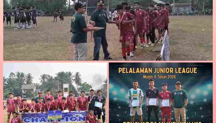 Siago Junior FC Juara PJL U15, Kalahkan Amorsos Academy Sorek 1-0, Harapan Baru Sepak Bola Pelalawan