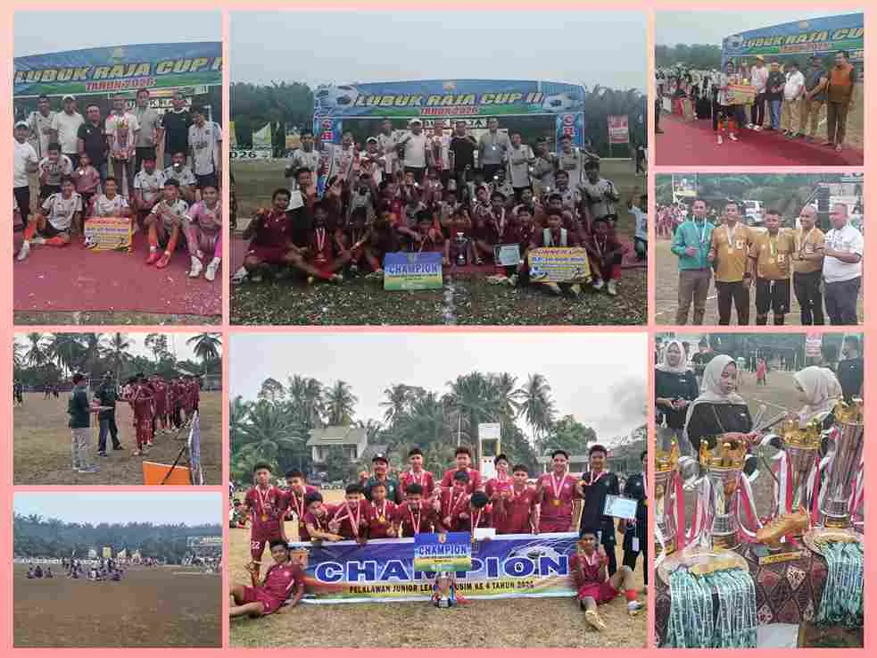 Tim senior Siago FC bertanding di final Lubuk Raja Cup II Pelalawan.