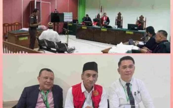 Suasana sidang lanjutan perkara wartawan Muhammad Harun di Pengadilan Negeri Subang.