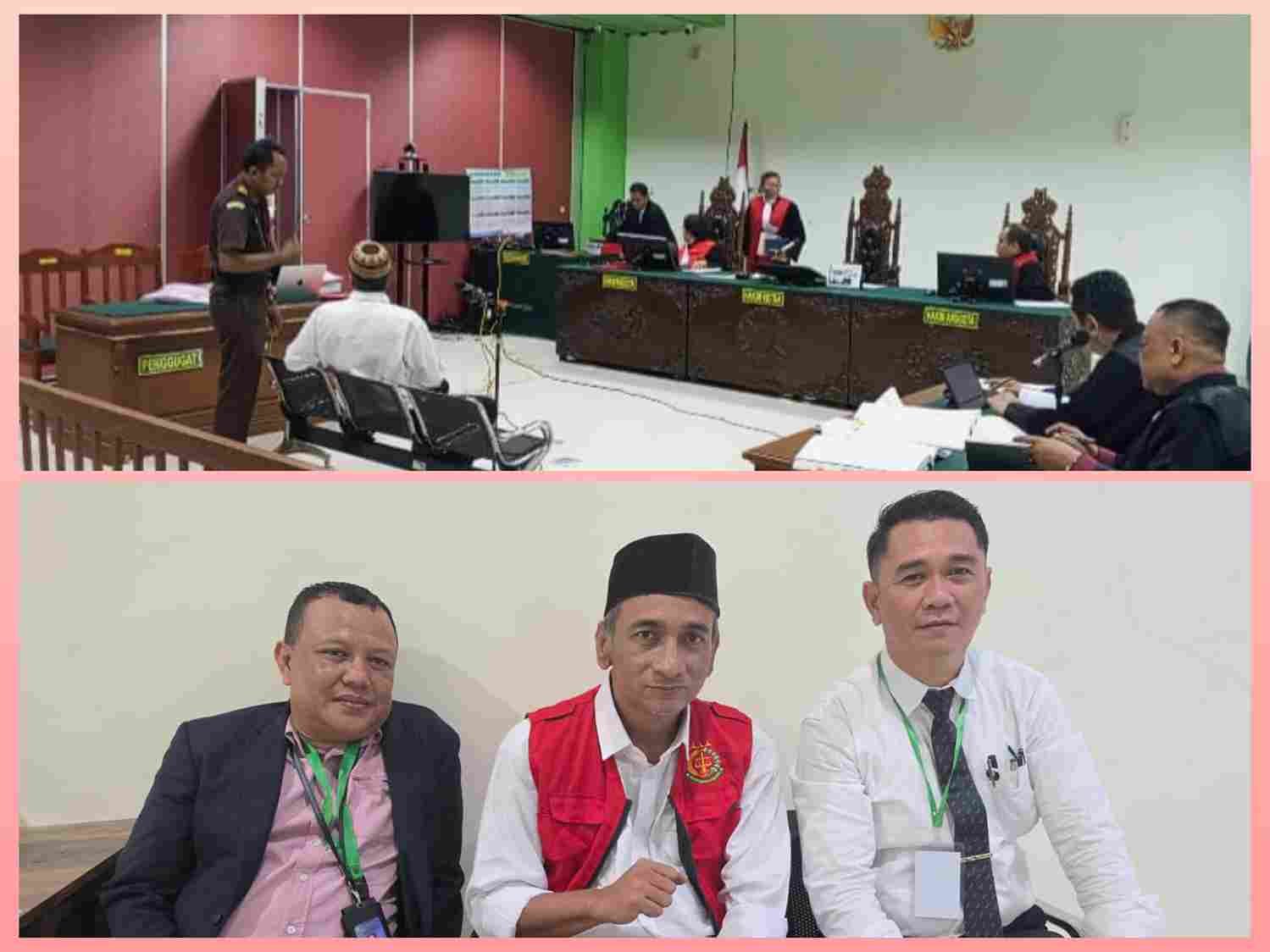 Suasana sidang lanjutan perkara wartawan Muhammad Harun di Pengadilan Negeri Subang.