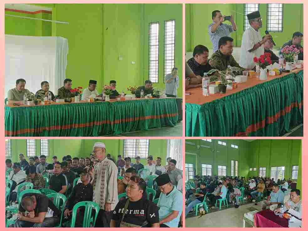 Pertemuan Forum Masyarakat Tuntut Kemitraan (FMTK) bersama warga di GOR Bandar Petalangan, Pelalawan.