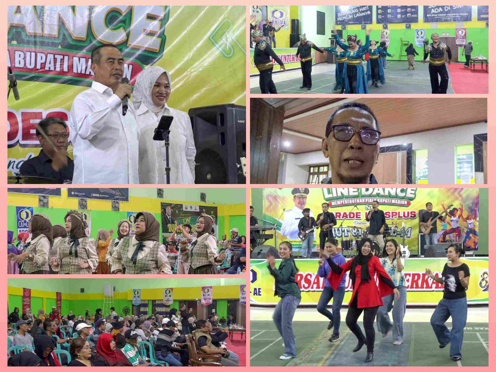 Suasana meriah perayaan HUT ke-14 Paguyuban Alumni 81 SLTA se-Madiun Raya di Gedung Korpri Kabupaten Madiun.
