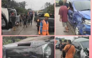 Kecelakaan Kembali Terjadi di Tanjakan Palas – Pelalawan, 5 Kendaraan Terlibat Tabrakan Beruntun dan Truk Diduga Rem Blong