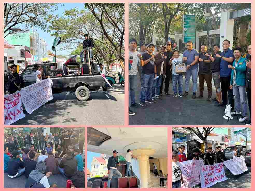 Suasana Kantor Kejaksaan Negeri Jeneponto saat didemo aliansi masyarakat terkait anggaran mamin.