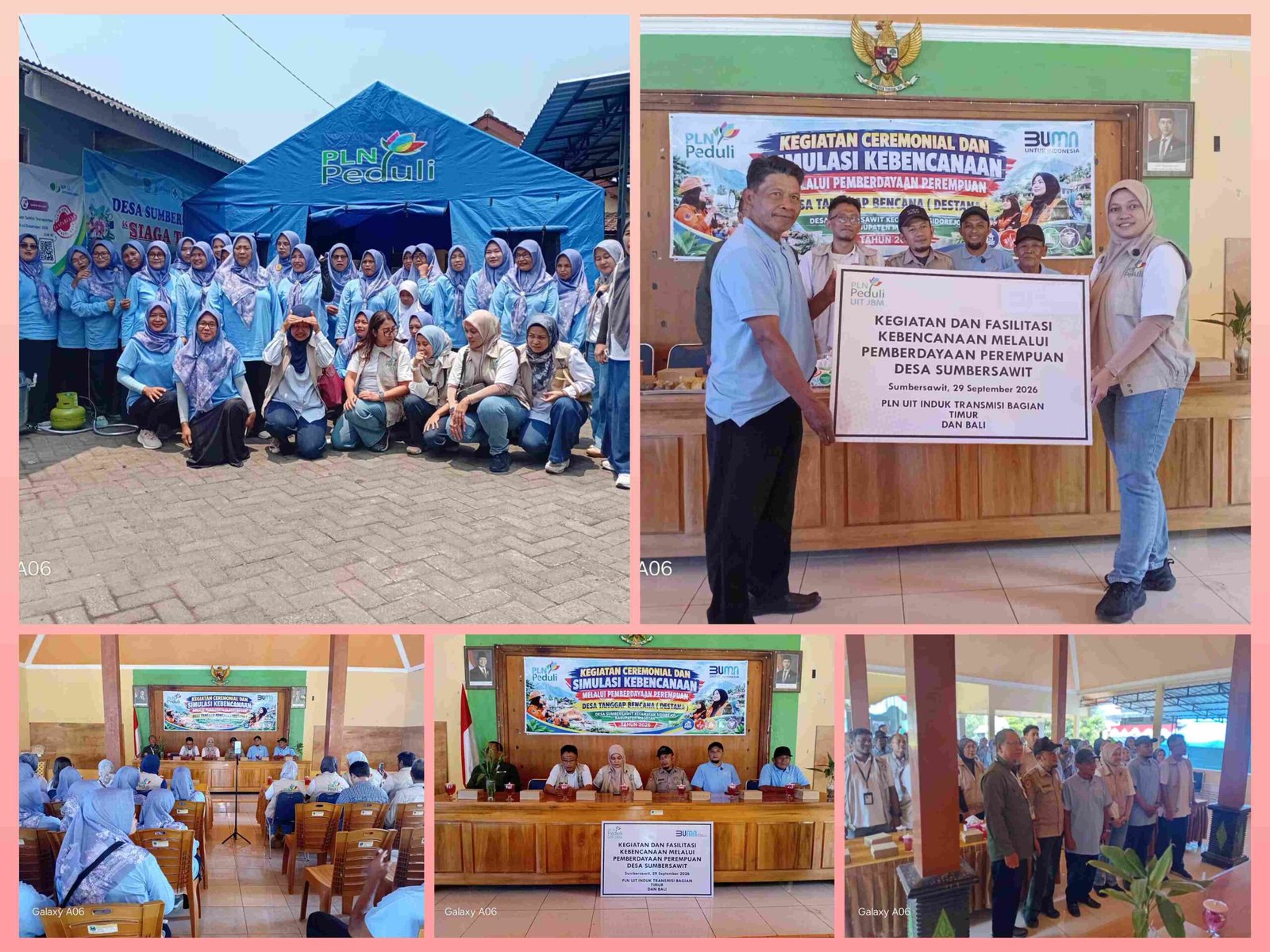 Simulasi kesiapsiagaan bencana dan penyerahan alat Destana oleh PLN di Desa Sumbersawit, Magetan.