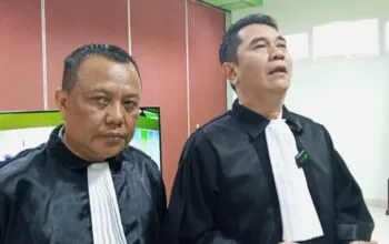 Suasana di sekitar Pengadilan Negeri Subang Kelas IA saat berlangsungnya sidang lanjutan.