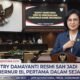 Destry Damayanti memberikan keterangan usai disetujui DPR sebagai Gubernur BI.