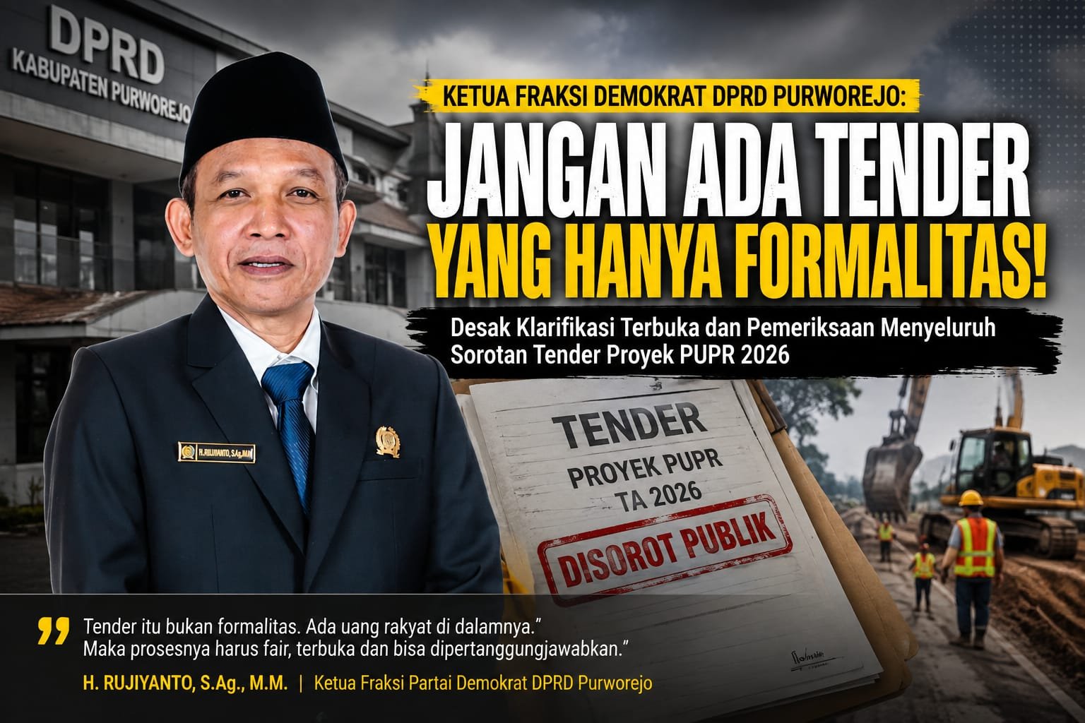 Gedung DPRD Kabupaten Purworejo tempat wakil rakyat menjalankan fungsi pengawasan.