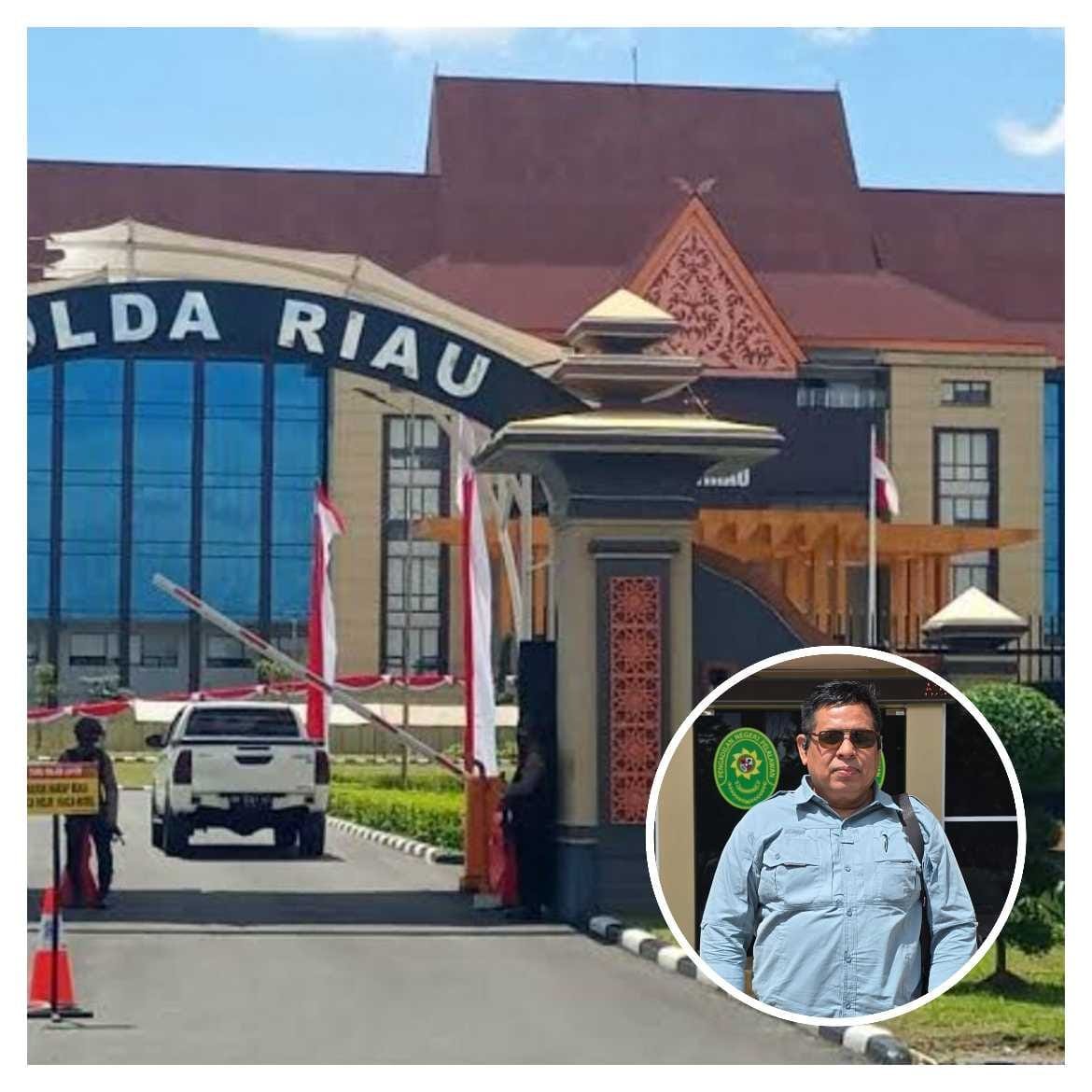 Gedung sekolah dan lokasi pengerjaan proyek revitalisasi di SMAN 2 Enok, Indragiri Hilir, Riau.