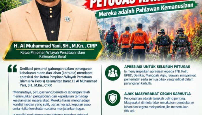 Rela Tidur di Hutan, Ketua PW Persis Kalbar Apresiasi Perjuangan Petugas Karhutla