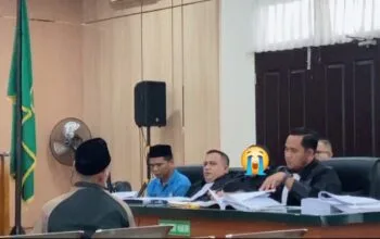 Suasana sidang lanjutan perkara korupsi pupuk bersubsidi Pelalawan di Pengadilan Tipikor Pekanbaru.