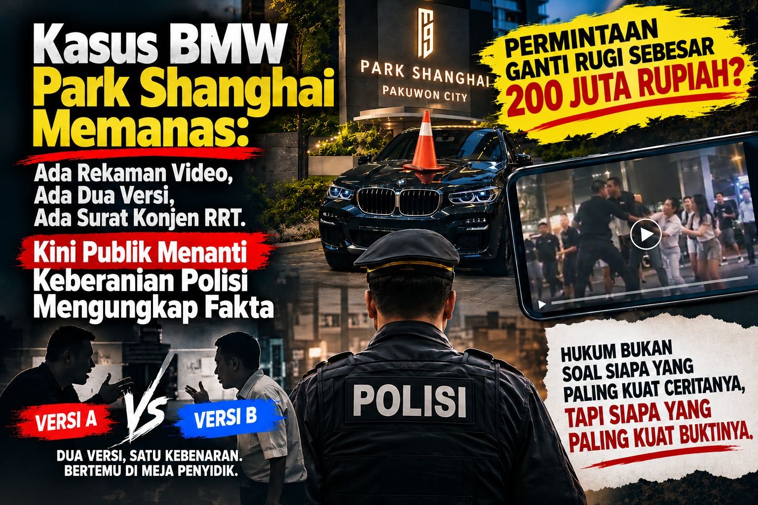 Kawasan Park Shanghai Pakuwon City Surabaya tempat bermulanya perselisihan parkir mobil BMW.