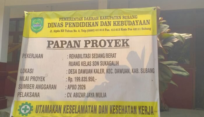 Proyek Rehabilitasi SDN Sukagalih Rp199,8 Juta Disorot, Warga Pertanyakan Mutu Pekerjaan dan Transparansi