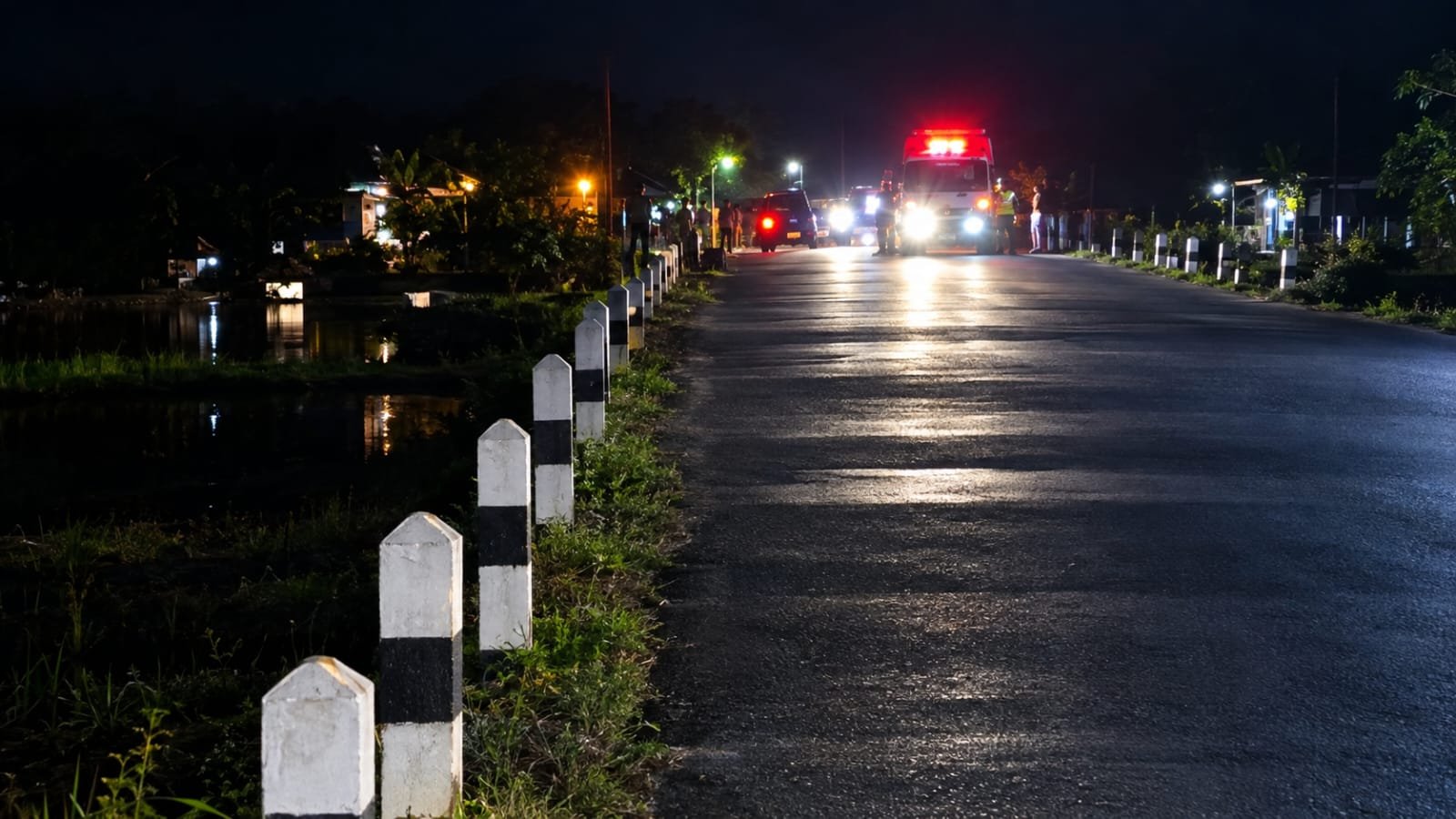 petugas Dishub Purworejo melakukan pengecekan tiang dan jaringan PJU di jalur Kutoarjo–Ketawang.