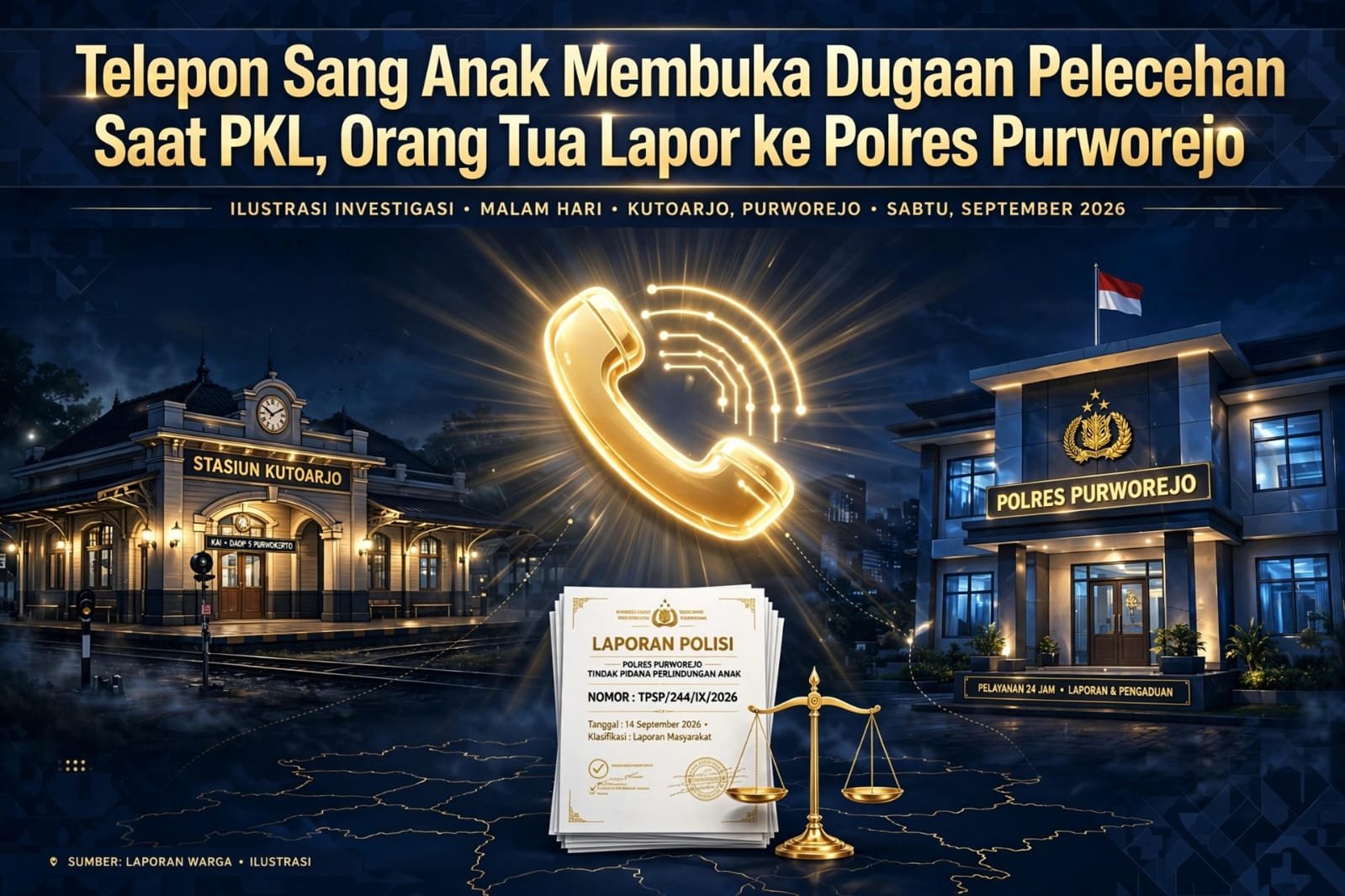Laporan dugaan perlakuan tak pantas yang dialami siswi PKL di Kutoarjo resmi masuk ke Polres Purworejo.