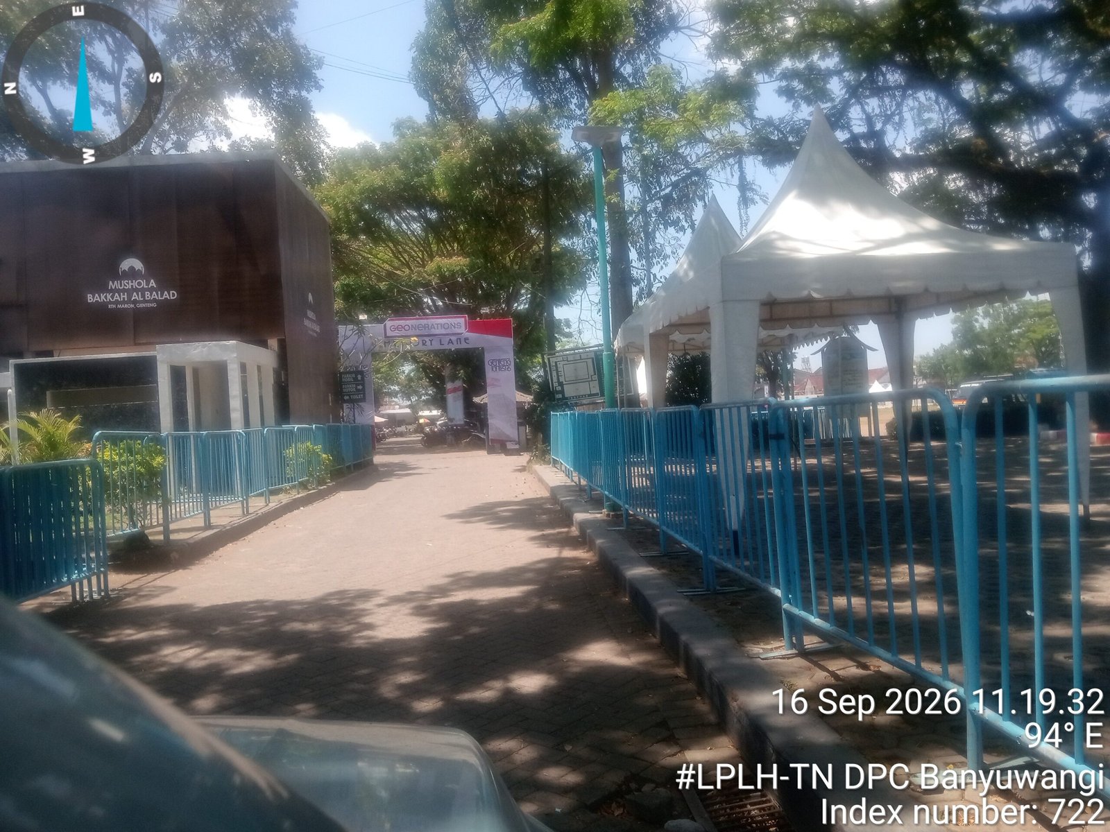 Suasana kawasan RTH Maron Genteng, Banyuwangi, lokasi digelarnya konser musik bersponsor rokok.