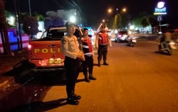 Patroli Malam Sat Samapta Polres Langkat, Cegah Kejahatan Jalanan dan Dekatkan Layanan Polri 110 kepada Masyarakat